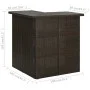 Synthetic rattan brown corner bar table 100x50x105 cm by vidaXL, Kitchen and dining tables - Ref: Foro24-313480, Price: 193,1...