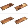 Alfombrillas de escalera autoadhesivas 10 uds marrón 65x21x4 cm