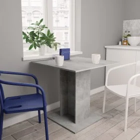Dining table made of gray concrete plywood 80x80x75 cm by vidaXL, Kitchen and dining tables - Ref: Foro24-800256, Price: 66,9...