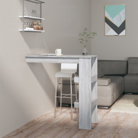 Grauer Bartisch aus Sperrholz, 102 x 45 x 103,5 cm von vidaXL, Küchen- und Esstische - Ref: Foro24-817223, Preis: 56,98 €, Ra...