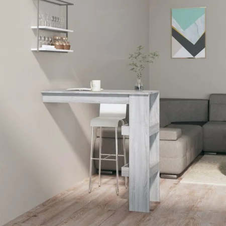 Gray plywood wall bar table 102x45x103.5cm by vidaXL, Kitchen and dining tables - Ref: Foro24-817223, Price: 56,18 €, Discoun...