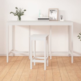 Mesa alta de bar madera maciza de pino blanco 180x80x110 cm de vidaXL, Mesas de cocina y de comedor - Ref: Foro24-822163, Pre...