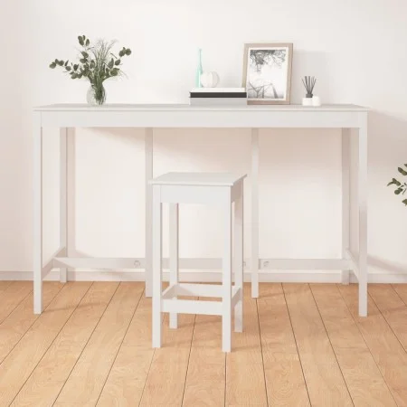 High bar table solid white pine wood 180x80x110 cm by vidaXL, Kitchen and dining tables - Ref: Foro24-822163, Price: 147,17 €...