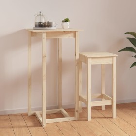 Stehtisch aus massivem Kiefernholz, 60 x 60 x 110 cm von vidaXL, Küchen- und Esstische - Ref: Foro24-822177, Preis: 56,02 €, ...