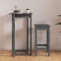Gray solid pine wood high bar table 60x60x110 cm by vidaXL, Kitchen and dining tables - Ref: Foro24-822179, Price: 73,59 €, D...