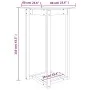 Gray solid pine wood high bar table 60x60x110 cm by vidaXL, Kitchen and dining tables - Ref: Foro24-822179, Price: 73,59 €, D...