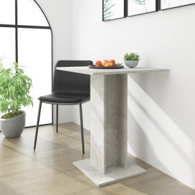 Mesa de bistró de madera contrachapada gris 60x60x75 cm