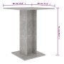 Bistrotisch aus grauem Sperrholz, 60 x 60 x 75 cm von vidaXL, Küchen- und Esstische - Ref: Foro24-802106, Preis: 48,24 €, Rab...