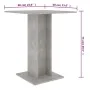 Gray plywood bistro table 60x60x75 cm by vidaXL, Kitchen and dining tables - Ref: Foro24-802106, Price: 48,88 €, Discount: %