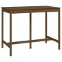 High bar table made of solid pine wood in honey brown color, measuring 140x80x110cm. by vidaXL, Kitchen and dining tables - R...