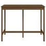 High bar table made of solid pine wood in honey brown color, measuring 140x80x110cm. by vidaXL, Kitchen and dining tables - R...