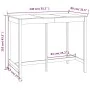Mesa alta de bar madera maciza de pino marrón miel 140x80x110cm de vidaXL, Mesas de cocina y de comedor - Ref: Foro24-822160,...