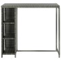 Bar table storage shelf 120x60x110cm gray synthetic rattan by vidaXL, Kitchen and dining tables - Ref: Foro24-313477, Price: ...