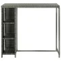 Bar table storage shelf 120x60x110cm gray synthetic rattan by vidaXL, Kitchen and dining tables - Ref: Foro24-313477, Price: ...