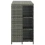 Bar table storage shelf 120x60x110cm gray synthetic rattan by vidaXL, Kitchen and dining tables - Ref: Foro24-313477, Price: ...