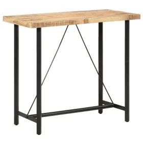 Solid mango wood bar table, rough texture, 120x58x107 cm by vidaXL, Kitchen and dining tables - Ref: Foro24-286611, Price: 26...