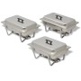 3-teiliges Buffet-Essenswärmer-Set aus Edelstahl von vidaXL, Wilderer - Ref: Foro24-50529, Preis: 203,07 €, Rabatt: %
