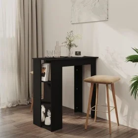 Bar table with black plywood shelf 102x50x103.5 cm by vidaXL, Kitchen and dining tables - Ref: Foro24-809459, Price: 73,65 €,...