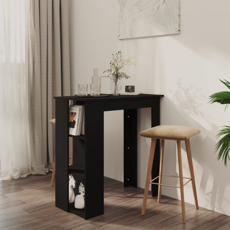 Bartisch mit schwarzem Sperrholzregal 102x50x103,5 cm von vidaXL, Küchen- und Esstische - Ref: Foro24-809459, Preis: 74,75 €,...