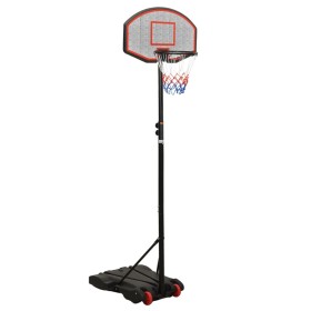 Canasta de baloncesto polietileno negro 216-250 cm