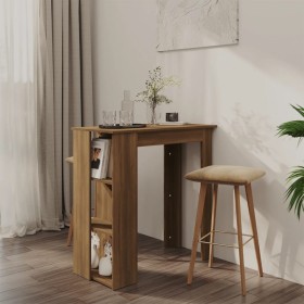 Hoher Tisch mit eichenbrauner Ablage 102x50x103,5 cm von vidaXL, Küchen- und Esstische - Ref: Foro24-812965, Preis: 74,97 €, ...