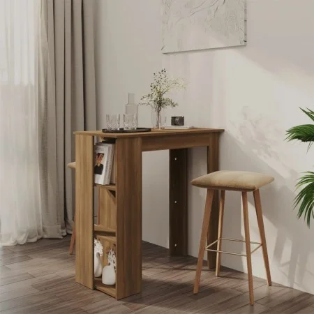 Hoher Tisch mit eichenbrauner Ablage 102x50x103,5 cm von vidaXL, Küchen- und Esstische - Ref: Foro24-812965, Preis: 74,03 €, ...