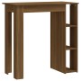 Hoher Tisch mit eichenbrauner Ablage 102x50x103,5 cm von vidaXL, Küchen- und Esstische - Ref: Foro24-812965, Preis: 74,97 €, ...