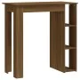 Mesa alta con estante marrón roble 102x50x103,5 cm de vidaXL, Mesas de cocina y de comedor - Ref: Foro24-812965, Precio: 74,0...