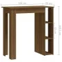 Mesa alta con estante marrón roble 102x50x103,5 cm de vidaXL, Mesas de cocina y de comedor - Ref: Foro24-812965, Precio: 74,0...