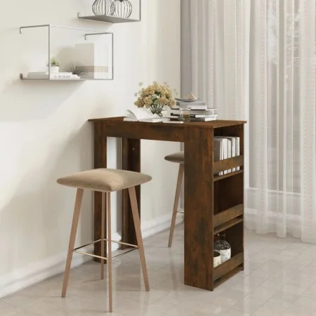 High table with smoked oak shelf 102x50x103.5 cm by vidaXL, Kitchen and dining tables - Ref: Foro24-812966, Price: 85,06 €, D...