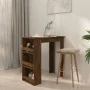 High table with smoked oak shelf 102x50x103.5 cm by vidaXL, Kitchen and dining tables - Ref: Foro24-812966, Price: 85,06 €, D...