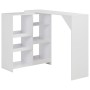 Bar table with white mobile shelf 138x39x110 cm by vidaXL, Kitchen and dining tables - Ref: Foro24-280222, Price: 167,92 €, D...