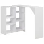 Bar table with white mobile shelf 138x39x110 cm by vidaXL, Kitchen and dining tables - Ref: Foro24-280222, Price: 167,27 €, D...