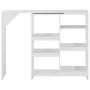 Bar table with white mobile shelf 138x39x110 cm by vidaXL, Kitchen and dining tables - Ref: Foro24-280222, Price: 167,27 €, D...