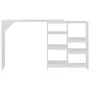 Bar table with white mobile shelf 138x39x110 cm by vidaXL, Kitchen and dining tables - Ref: Foro24-280222, Price: 167,27 €, D...