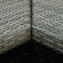 Mesa alta de bar de esquina ratán sintético gris 100x50x105 cm de vidaXL, Mesas de cocina y de comedor - Ref: Foro24-313482, ...