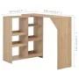 Bar table with mobile black shelf 138x39x110 cm by vidaXL, Kitchen and dining tables - Ref: Foro24-280224, Price: 126,55 €, D...