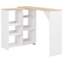 Hoher Stehtisch mit weißem Rollregal 138x39x110 cm von vidaXL, Küchen- und Esstische - Ref: Foro24-280225, Preis: 135,70 €, R...