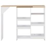 Hoher Stehtisch mit weißem Rollregal 138x39x110 cm von vidaXL, Küchen- und Esstische - Ref: Foro24-280225, Preis: 135,70 €, R...
