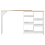 Hoher Stehtisch mit weißem Rollregal 138x39x110 cm von vidaXL, Küchen- und Esstische - Ref: Foro24-280225, Preis: 135,70 €, R...