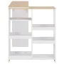 High bar table with white mobile shelf 138x39x110 cm by vidaXL, Kitchen and dining tables - Ref: Foro24-280225, Price: 136,14...