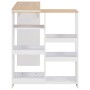 Hoher Stehtisch mit weißem Rollregal 138x39x110 cm von vidaXL, Küchen- und Esstische - Ref: Foro24-280225, Preis: 135,70 €, R...