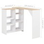 Hoher Stehtisch mit weißem Rollregal 138x39x110 cm von vidaXL, Küchen- und Esstische - Ref: Foro24-280225, Preis: 135,70 €, R...