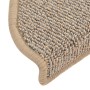 Felpudos para escaleras 15 unidades 65x21x4 cm Marrón