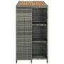 Bar table with storage shelf 120x60x110 cm synthetic rattan gray by vidaXL, Kitchen and dining tables - Ref: Foro24-313479, P...