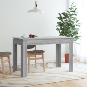 Mesa de comedor madera de ingeniería Sonoma gris 120x60x76 cm