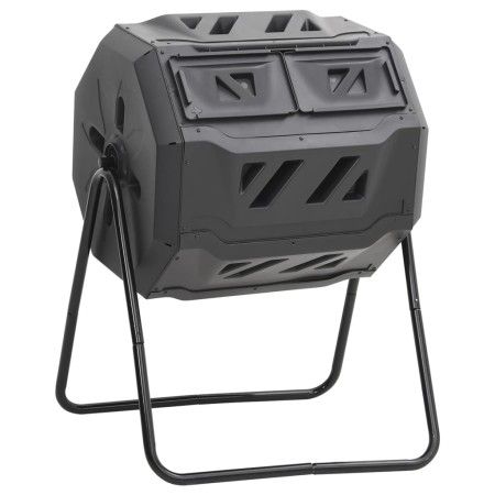Contenedor de compostaje de jardín negro 73x64x95 cm 160 L de vidaXL, Compostadores - Ref: Foro24-152232, Precio: 96,93 €, De...