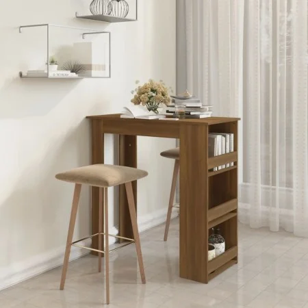 Mesa alta con estante marrón roble 102x50x103,5 cm de vidaXL, Mesas de cocina y de comedor - Ref: Foro24-812968, Precio: 84,1...