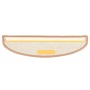 Felpudos para escaleras 15 uds 65x21x4 cm Marrón claro