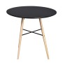 Runder Esstisch aus schwarzem MDF von vidaXL, Küchen- und Esstische - Ref: Foro24-241304, Preis: 159,76 €, Rabatt: %